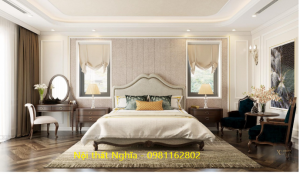 Sử dụng mẫu phào chỉ đơn giản mang tới cảm giác thanh lịch, tinh tế cho không gian phòng ngủ